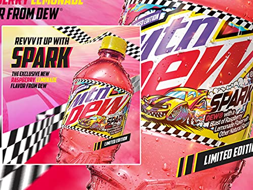 Mountain Dew MTN DEW Spark It Up! Limited Edition Raspberry Lemonade Flavor Soda Pop 20 FL Oz (2 Count)