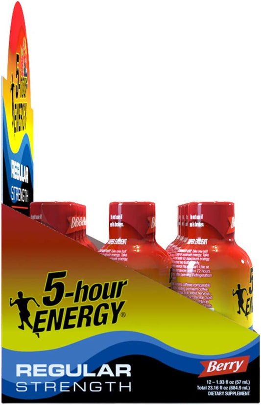 5-hour ENERGY Shot, Regular Strength, Berry 1.93 Ounce, 12 Count
