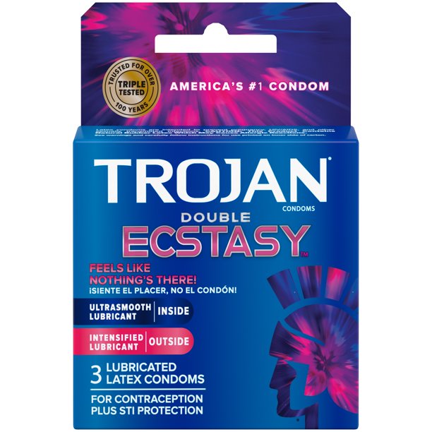 TROJAN Double Ecstasy Condoms 3 ea(1pack)