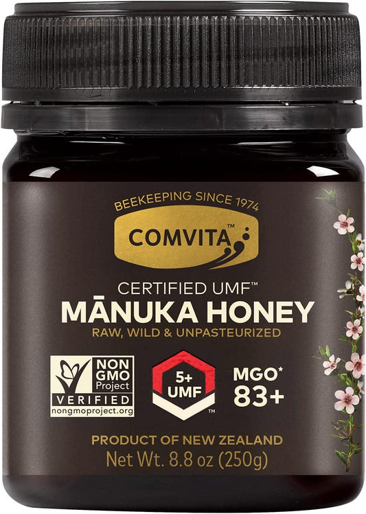 Comvita Certified UMF 5+ (MGO 83+) Raw Manuka Honey I New Zealand's #1 Manuka Brand I Authentic | Non-GMO Superfood for Daily Wellness I 8.8 oz