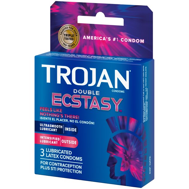 TROJAN Double Ecstasy Condoms 3 ea(1pack)