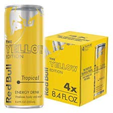 Red Bull - Tropical Yellow Edition Energy Drink 8.4 oz ( cans-4)