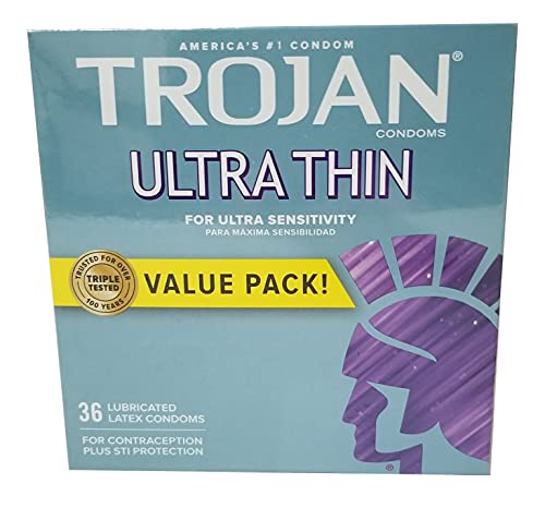 Trojan Condom, Sensitivity Ultra Thin Lubricated, 36 Count