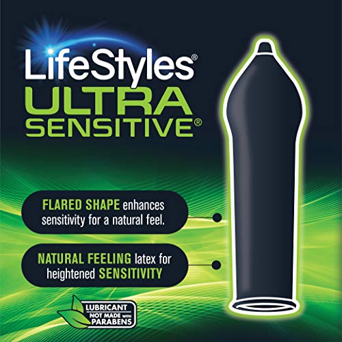 LifeStyles Ultra Sensitive Natural Feeling Lubricated Latex Condoms, 40 Count