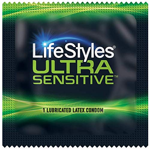 LifeStyles Ultra Sensitive Natural Feeling Lubricated Latex Condoms, 40 Count