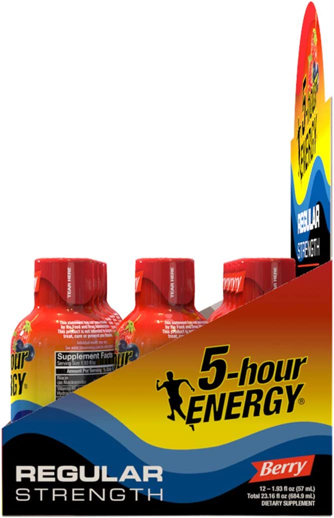 5-hour ENERGY Shot, Regular Strength, Berry 1.93 Ounce, 12 Count