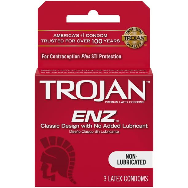 Trojan ENZ Non-Lubricated Condoms, 3ct