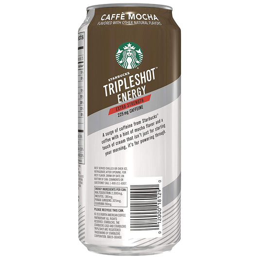 Starbucks Tripleshot Energy Espresso Coffee Beverage, Mocha, 15 oz Can