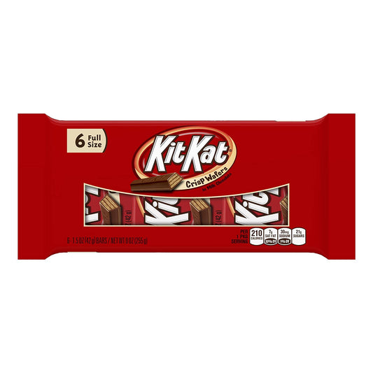 KIT KAT Chocolate Candy Bars, 6 Bars