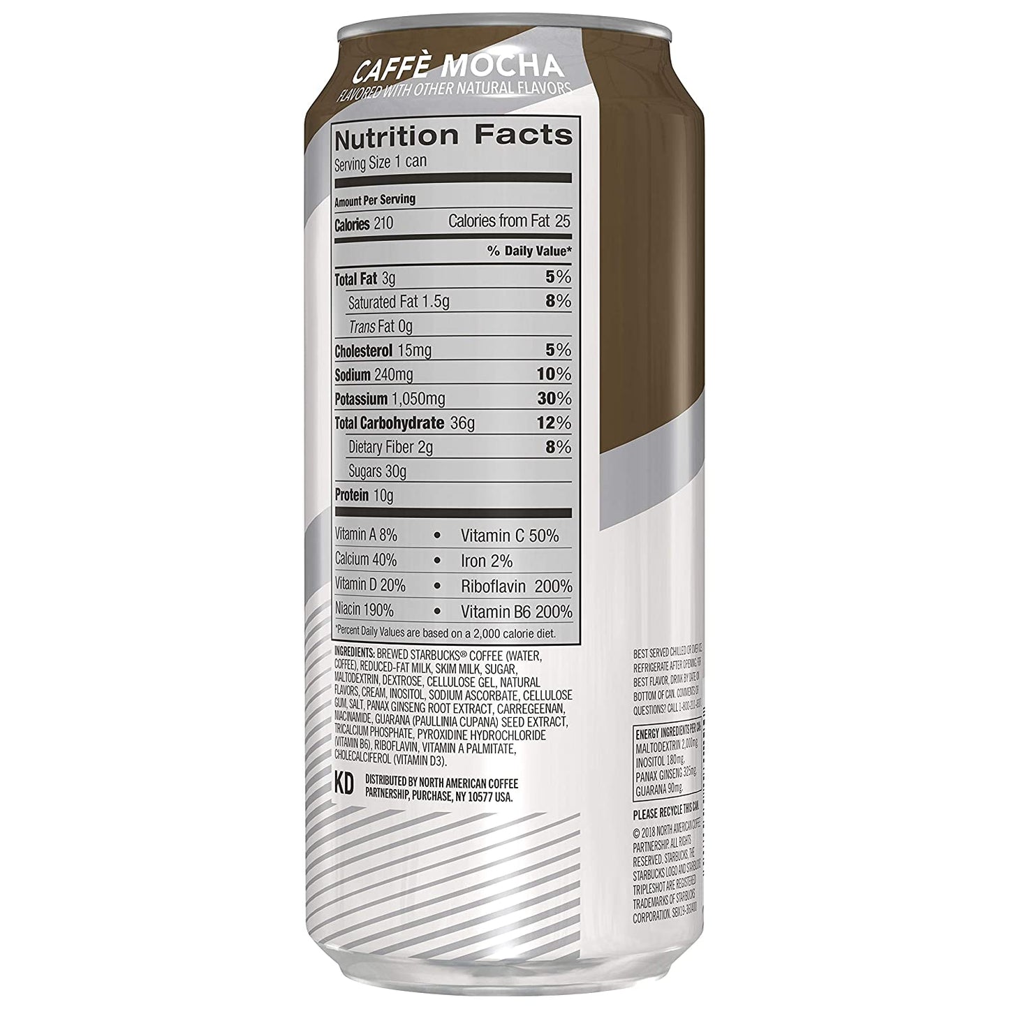 Starbucks Tripleshot Energy Espresso Coffee Beverage, Mocha, 15 oz Can