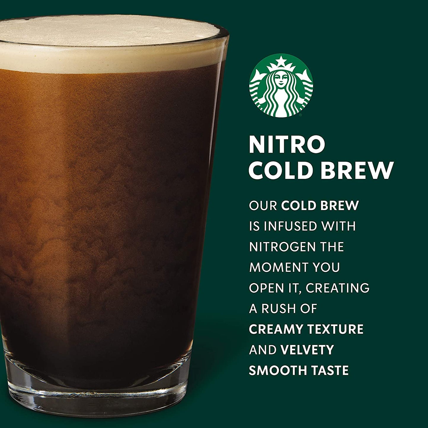 Starbucks Nitro Cold Brew, Vanilla Sweet Cream, 9.6 Fl oz Can