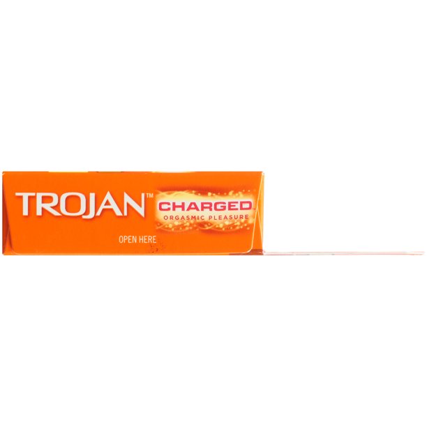 Trojan Charged Lubricated Condoms, 3ct